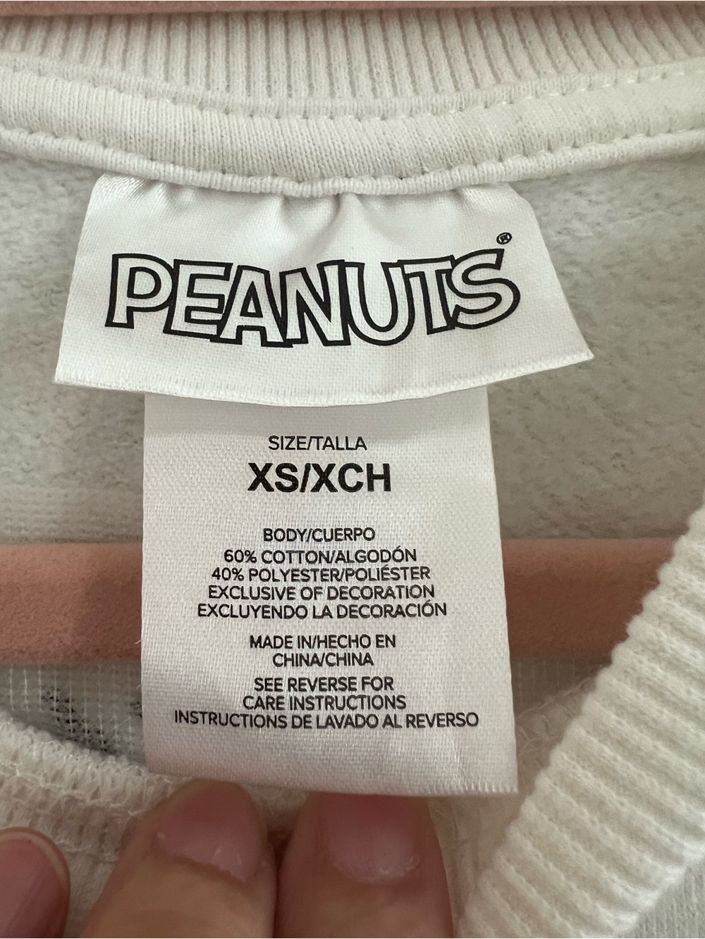 Peanuts White Crewneck Sweatshirt with Red Doghouse & Snoopy Graphics - Picture 3 of 4